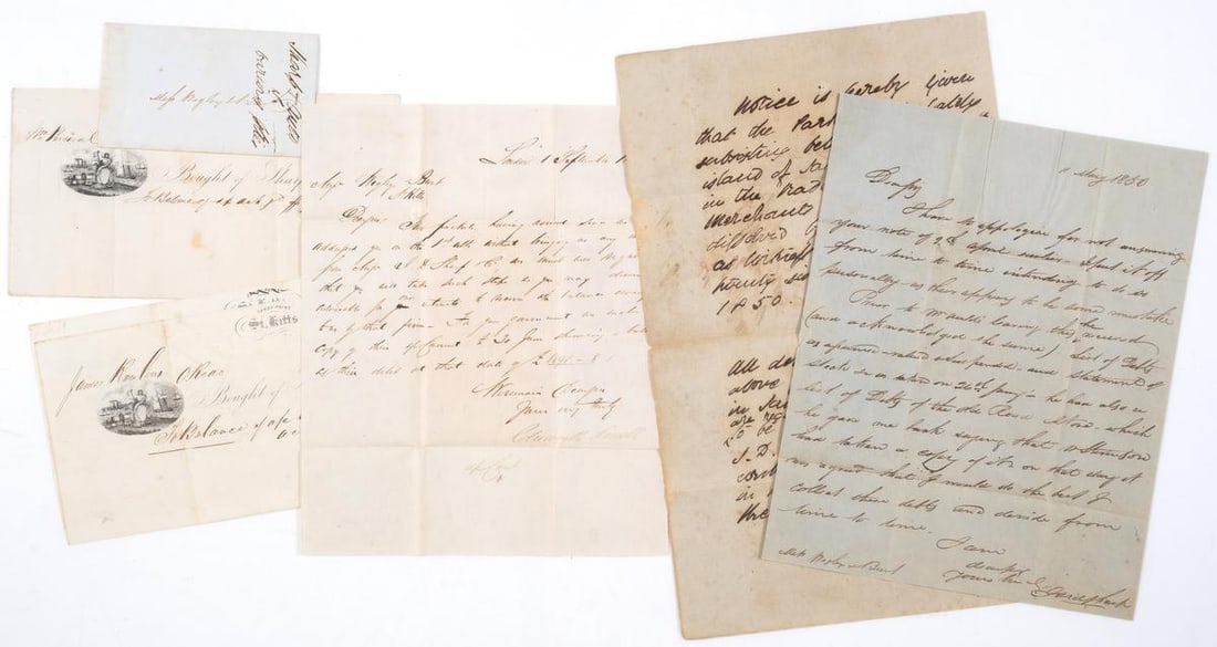 West Indies, St Kitts.- Wigley & Burt (solicitors) Collection of letters, invoices, memoranda and (1 of 1)