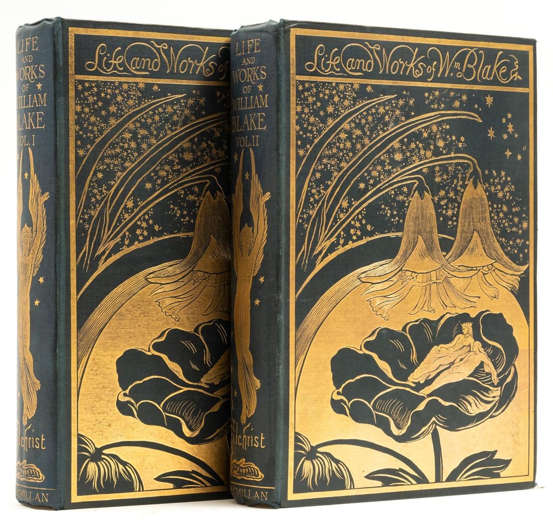Gilchrist (Alexander) Life of William Blake with selections from his poems and other writings, 2: Gilchrist (Alexander) Life of William Blake with selections from his poems and other writings, 2 vol., portrait frontispieces, plates and illustrations, faint spotting to vol. 2, original decorative c