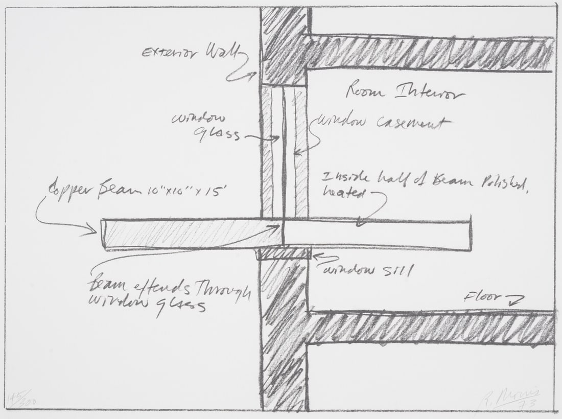 Robert Morris (1931 - 2018) Untitled, from the New York Collection for Stockholm Portfolio: Robert Morris (1931 - 2018)Untitled, from the New York Collection for Stockholm PortfolioLithograph, 1973, signed in pencil, numbered from the edition of 300, printed by Styria Studio, Inc., with thei