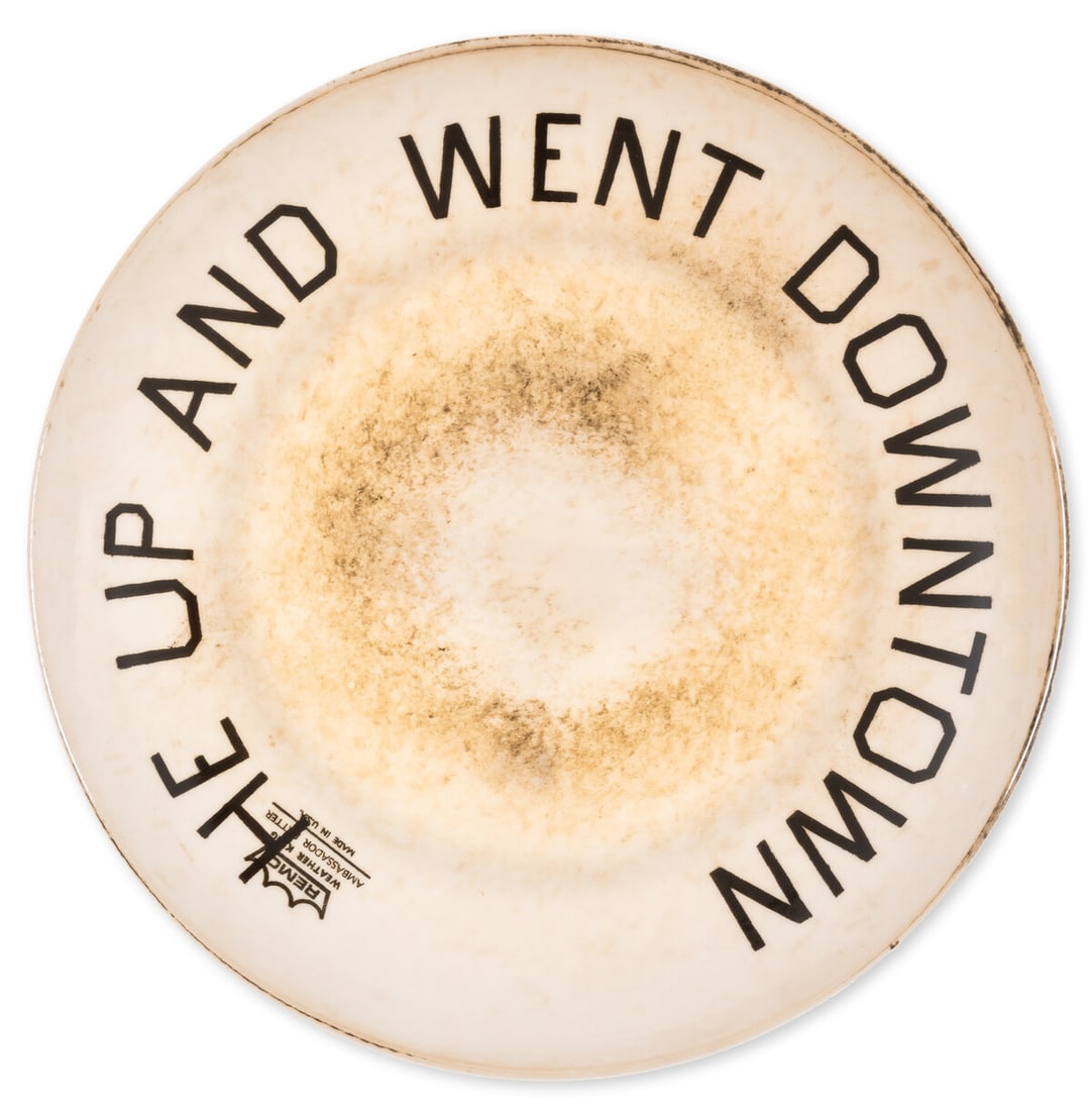 Ed Ruscha (b.1937) He Up and Went Downtown: Ed Ruscha (b.1937)He Up and Went DowntownGlazed fine bone china plate, 2018, from the edition of 175, published by Prospect for Coalition for the Homeless, New York, with the original presentation box