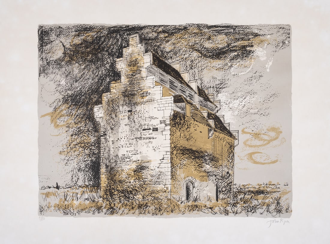 John Piper (1903-1992) Willington Dovecote, Bedfordshire (Levinson 286): John Piper (1903-1992)Willington Dovecote, Bedfordshire (Levinson 286)Lithograph printed in colours, 1978, signed in pencil, numbered from the edition of 120, printed by the Curwen Studio, co-publishe