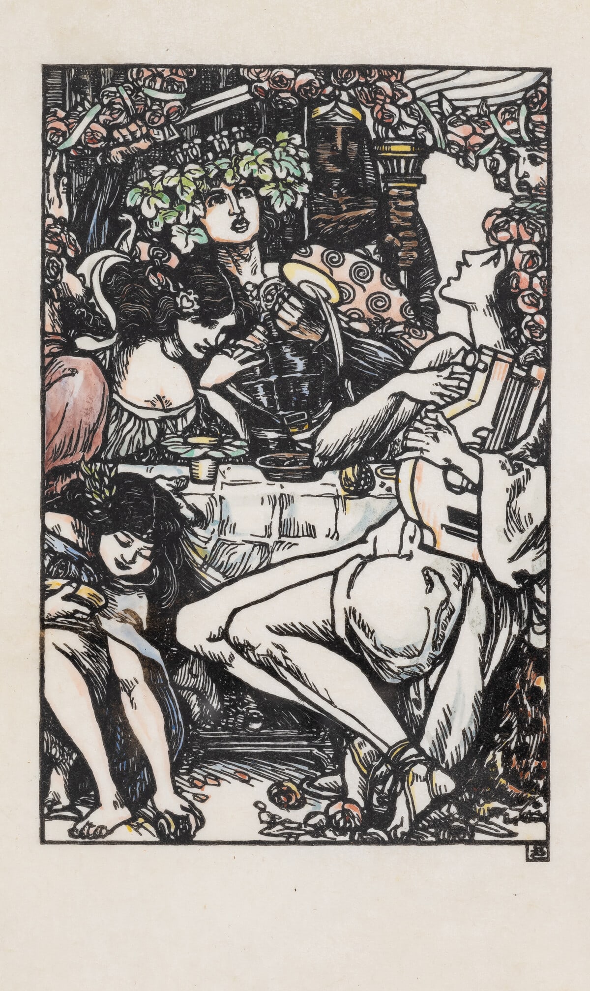 Essex House Press.- Dryden (John) Alexander's Feast; or, the Power of Music, one of 140 copies, all: Essex House Press.- Dryden (John) Alexander's Feast; or, the Power of Music, one of 140 copies, all printed on vellum, hand-coloured wood-engraved frontispiece by Reginald Savage, printed in red and b