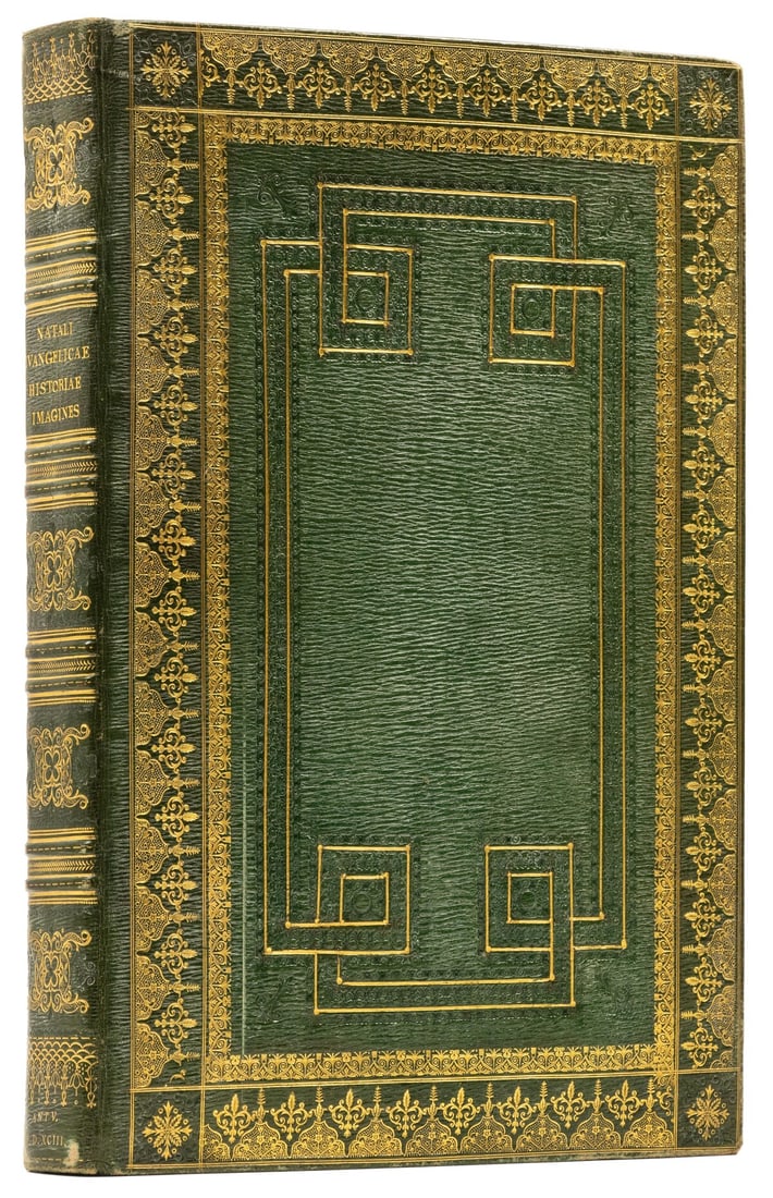 Natalis (Hieronymus) Evangelicae historiae imagines ex ordine Evangeliorum, first edition, handsome: Natalis (Hieronymus) Evangelicae historiae imagines ex ordine Evangeliorum, first edition, engraved title (trimmed and laid down), 4 text leaves and 153 plates by Anton Johann, Hieronymus Wierix, Adri