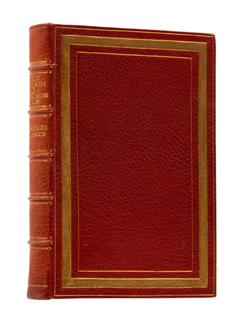 Sassoon (Siegfried) Memoirs of a Fox-Hunting Man, first illustrated edition, 1929: Sassoon (Siegfried) Memoirs of a Fox-Hunting Man, first illustrated edition, plates and illustrations by William Nicholson, 20th century red crushed morocco, gilt, signed N.P., with brown morocco inla