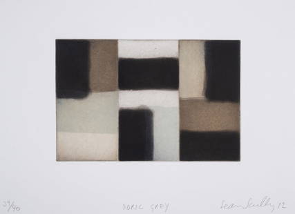 Sean Scully (b.1945) Doric Grey: Sean Scully (b.1945)Doric GreyEtching with aquatint printed in colours, 2012, signed, dated and titled in pencil, numbered from the edition of 40, printed by Burnet Editions, New York, on wove paper,