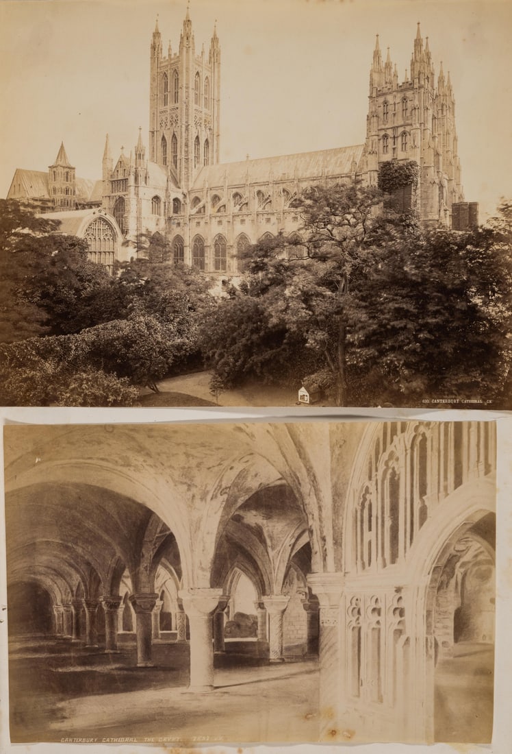 Hope (Alexander James Beresford, compiler) [Album of photographs of English Cathedrals & Churches],: Hope (Alexander James Beresford, compiler) [Album of photographs of English Cathedrals & Churches], 48 actual photographs mounted on both sides of 19 leaves, some full-page, a few including captions,