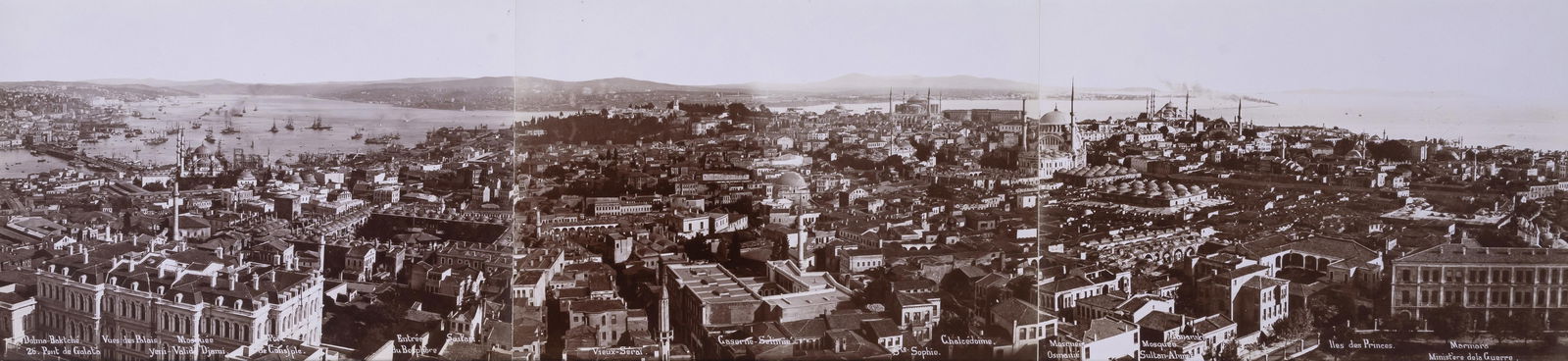 Gulmez Freres Three Panoramic Photographs of Istanbul, [c.1890]. (1 of 2)