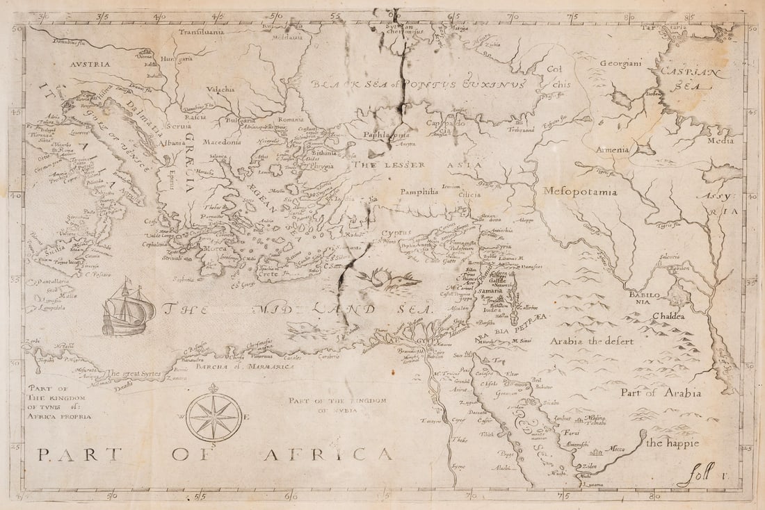 Sandys (George) Sandys Travels, containing an History of the Original and present State of the (1 of 2)