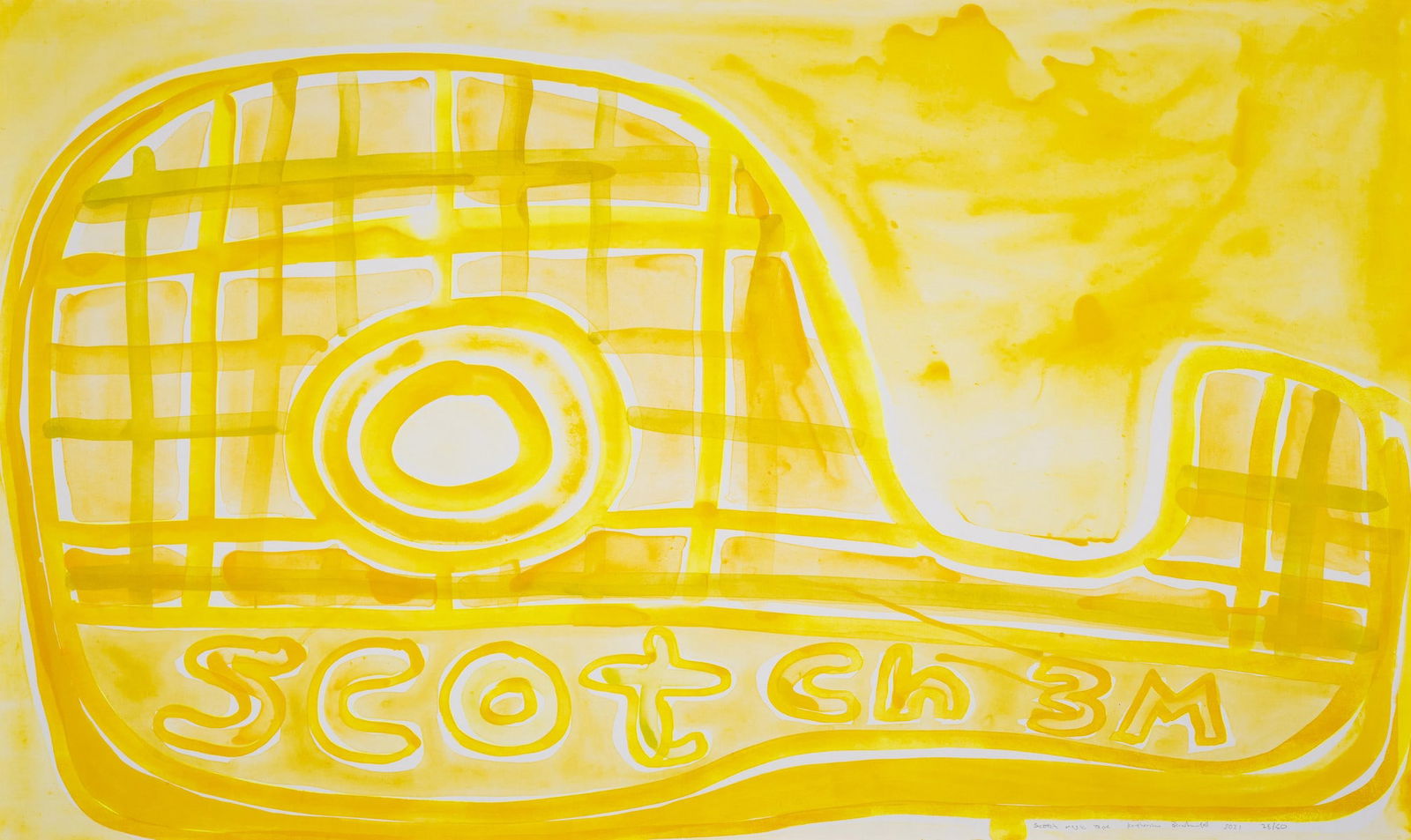 Katherine Bernhardt (b.1982) Scotch Magic Tape: Katherine Bernhardt (b.1982)Scotch Magic TapeMonotype printed in colours, 2021, signed, titled and dated in pencil, numbered from the edition of 50, each unique, published by Counter Editions, Margate