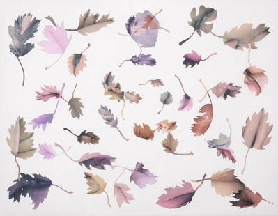 Jonathan Yeo (b.1970) Falling Leaves: Jonathan Yeo (b.1970)Falling LeavesCollage and mixed media on canvas, 2010, overall 375 x 300mm (14 3/4 x 11 13/16in) This lot is sold subject to Artists Resale Rights, details of which can be found i