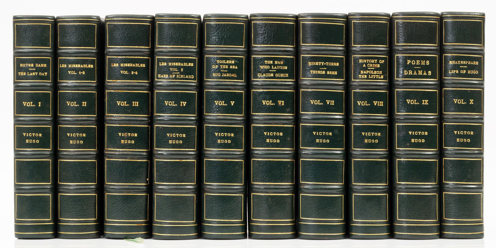 Hugo (Victor) The Works, 10 vol. edition de luxe, one of 500 copies, New York, Bigelow-Smith & (1 of 1)