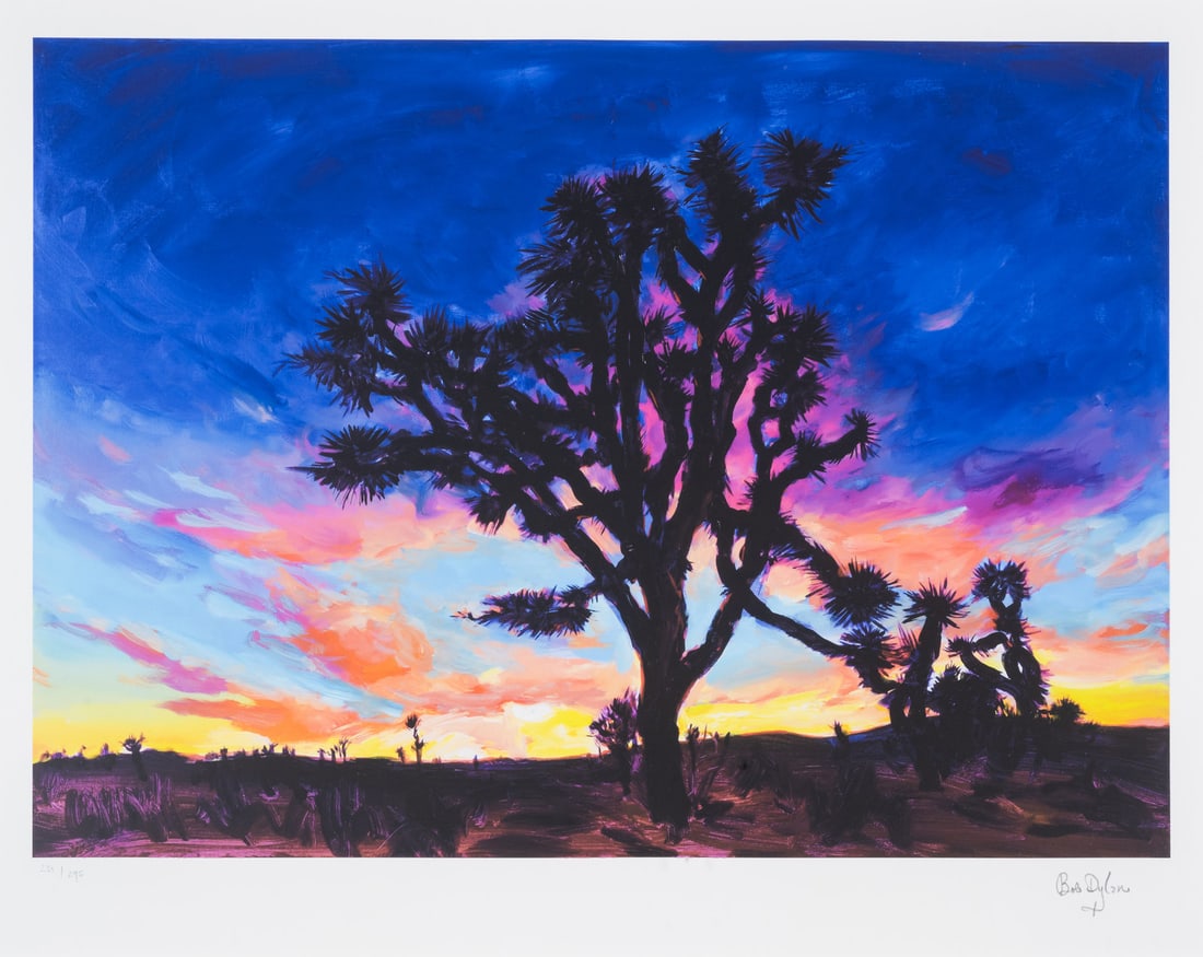 Bob Dylan (b.1941) Joshua Tree Sunrise, from The Beaten Path Series: Bob Dylan (b.1941)Joshua Tree Sunrise, from The Beaten Path SeriesGiclée in colours, 2019, signed in pencil, numbered from the edition of 295, printed by GTZ Fine Art Editions, New York, co-published