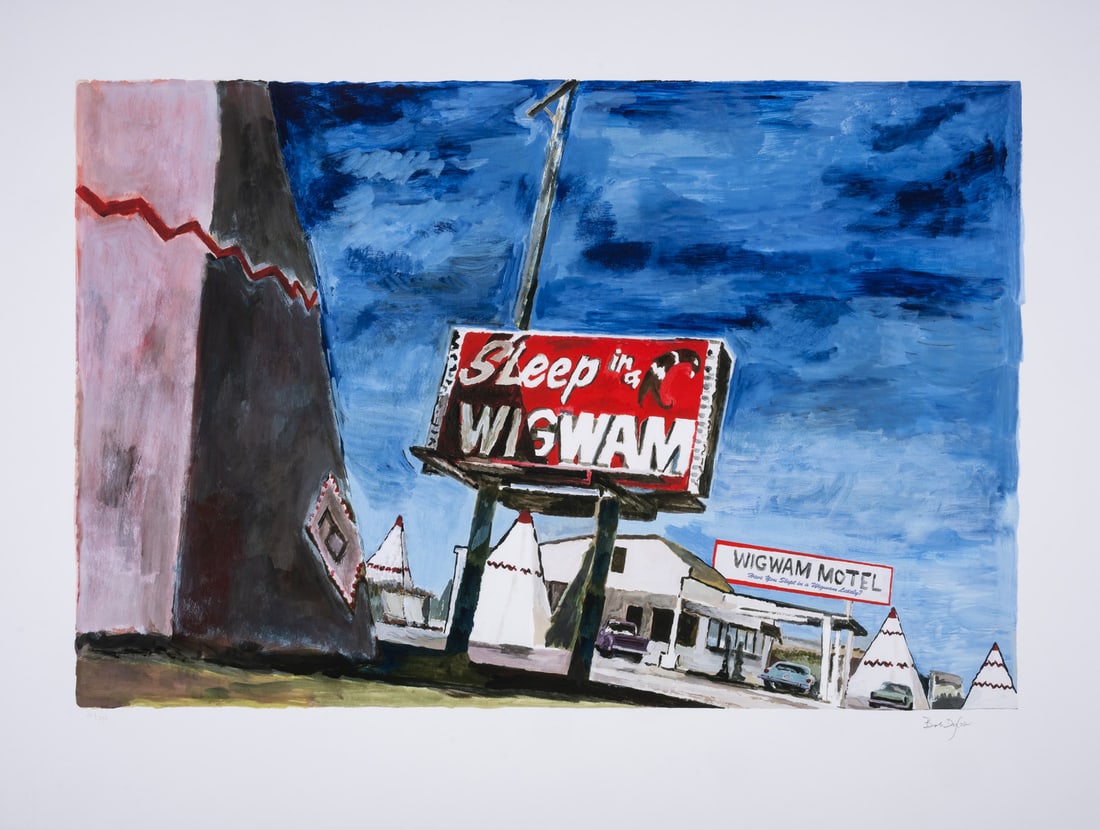 Bob Dylan (b.1941) Holbrook, Arizona, from The Beaten Path: Bob Dylan (b.1941)Holbrook, Arizona, from The Beaten PathGiclée in colours, 2016, signed in pencil, numbered from the edition of 295, printed by GTZ Fine Art Editions, New York, co-published by Washi