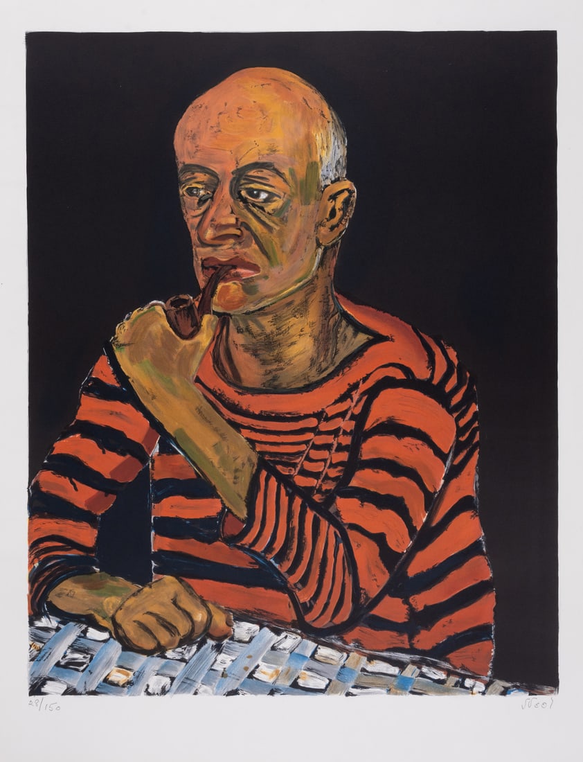 Alice Neel (1900-1984) Portrait of John Rothschild (Man with Pipe) (1 of 1)