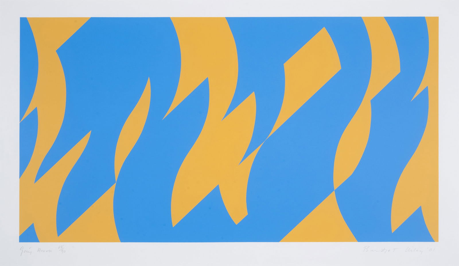 Bridget Riley (b.1931) Going Across (Tommasini & Gulbay 45): Bridget Riley (b.1931)Going Across (Tommasini & Gulbay 45)Screenprint in colours, 2001, signed, titled and dated in pencil, numbered from the edition of 90, printed by Artizan Editions, Hove, publishe