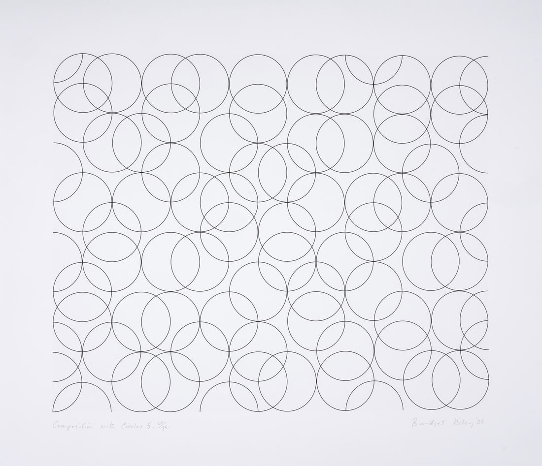 Bridget Riley (b.1931) Composition with Circles 5 (Tommasini & Gulbay 63): Bridget Riley (b.1931)Composition with Circles 5 (Tommasini & Gulbay 63)Digital pigment print, 2005, signed, titled and dated in pencil, numbered from the edition of 75, printed by Prudence Cuming Ass