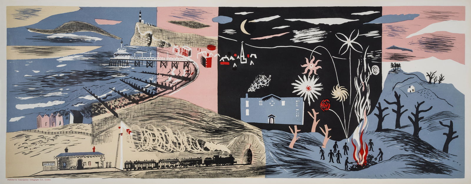 John Piper (1903-1992) Nursery Frieze II (Levinson 9): John Piper (1903-1992)Nursery Frieze II (Levinson 9)Lithograph printed in colours, 1936, published by Contemporary Lithographs Ltd., London, on wove paper, with full margins, image 460 x 1217mm (18 1/