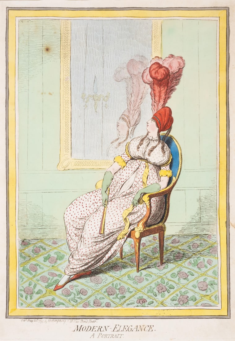 Fashion satire.- Gillray (James) Modern-Elegance, A Portrait, 1795 (1 of 1)
