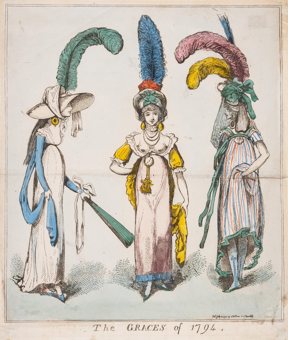 Fashion satire.- Cruikshank (Isaac) The Graces of 1794, 1794 (1 of 1)