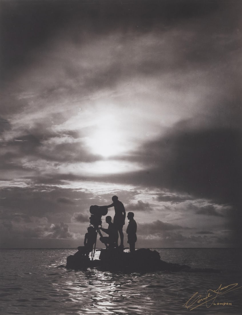 Cornel Lucas (1920-2012) Oscar Award-Winning Cameramen on Rock: Cornel Lucas (1920-2012)Oscar Award-Winning Cameramen on RockSilver gelatin print, 1948, printed later, signed and inscribed 'London' in gold ink, on photo paper laid on card, with the photographer's
