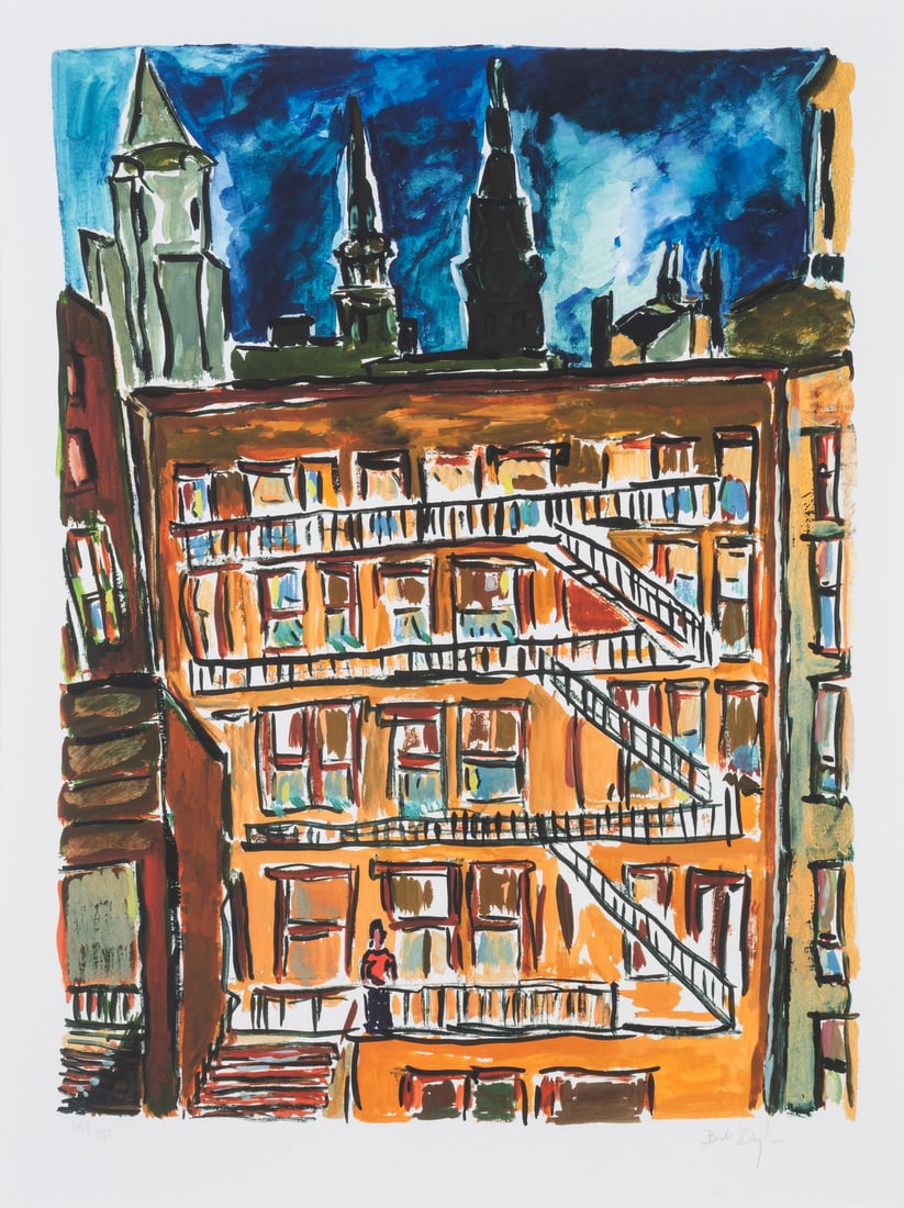 Bob Dylan (b.1941) Cityscape: Bob Dylan (b.1941) Cityscape Digital pigment print in colours, 2014, signed in pencil, numbered from the edition of 295, printed by Washington Green, Birmingham, printed GTZ Fine Art Editions, N