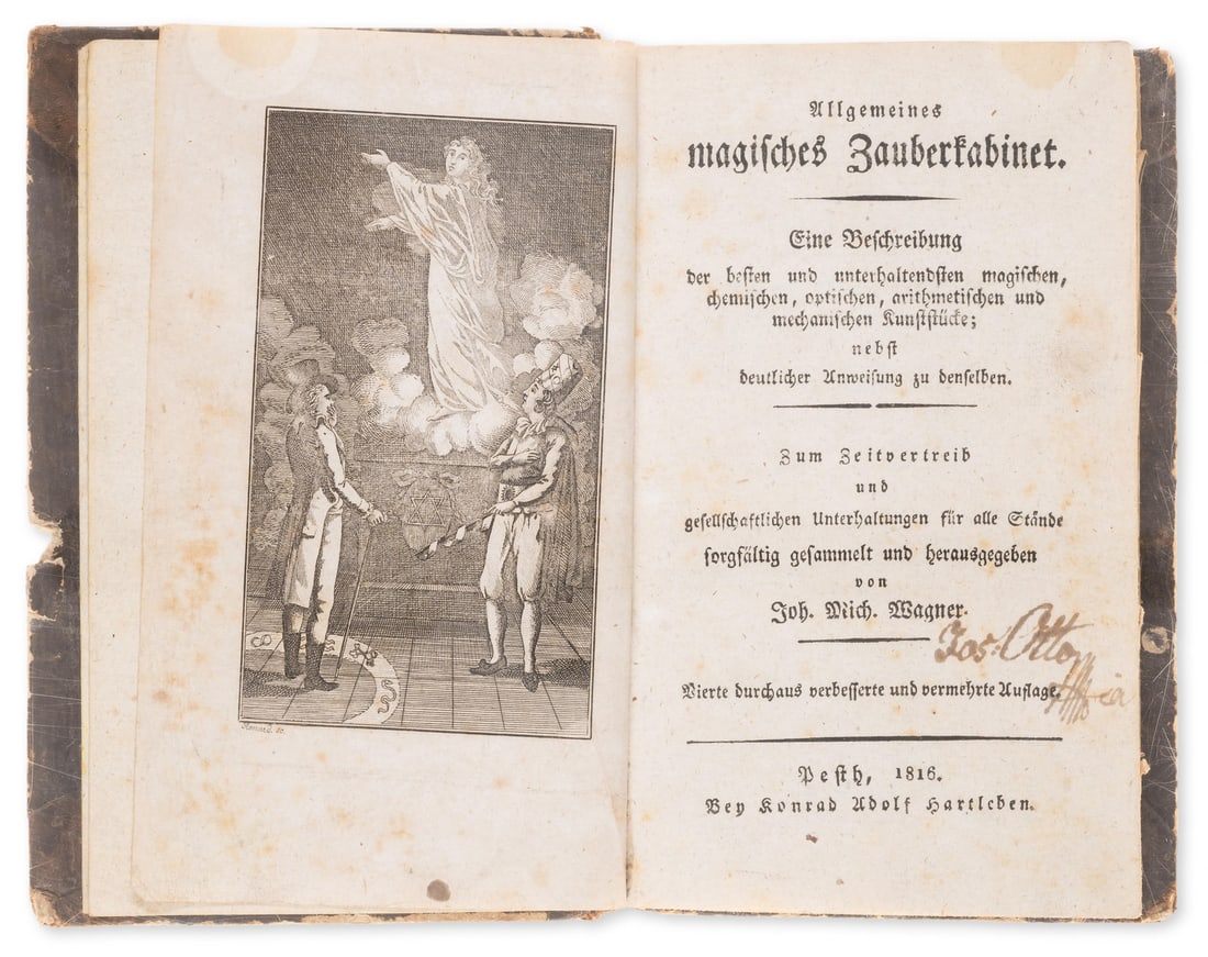 Magic.- Wagner (Johann Michael) Allgemeines Magisches Zauberkabinet, 2 parts in 1, fourth enlarged (1 of 1)
