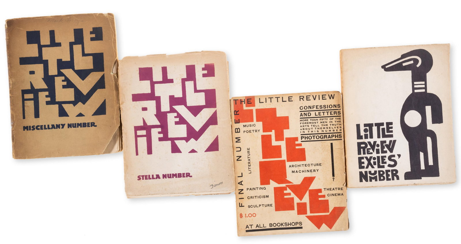 Anderson (Margaret C., editor) The Little Review. A Magazine of the Arts, 18 vol., mixed run, New: Anderson (Margaret C., editor) The Little Review. A Magazine of the Arts, 18 vol., comprising vol.4, no.2, no.4 [2 copies], no.7, no.8 [2 copies], n