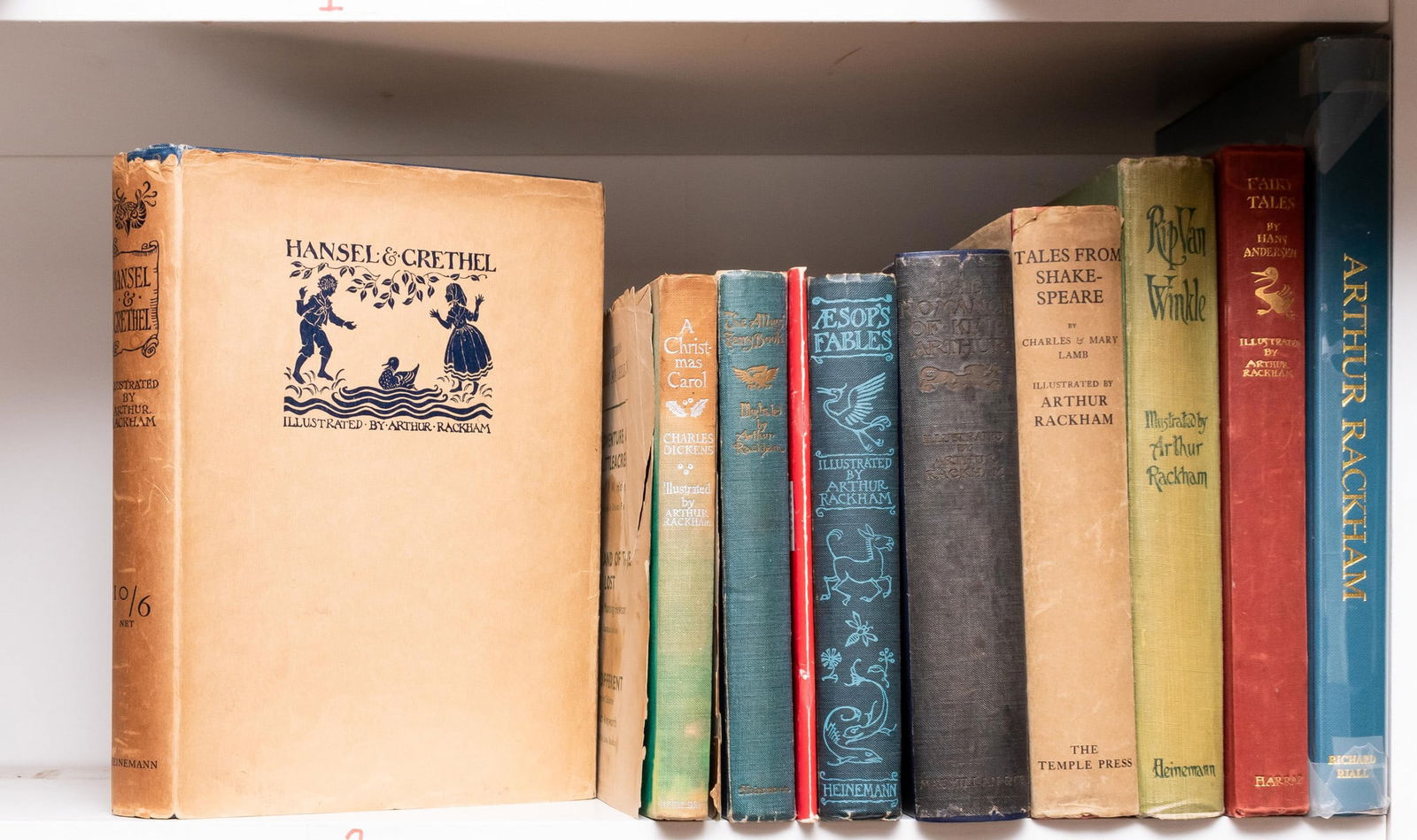 Rackham (Arthur).- Grimm (Jakob Ludwig and Wilhelm Carl) Hansel & Grethel & Other Tales,: Rackham (Arthur).- Grimm (Jakob Ludwig and Wilhelm Carl) Hansel & Grethel & Other Tales, tipped-in colour frontispiece and 19 plates by A