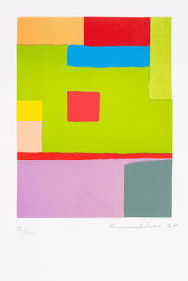 Etel Adnan (1925-2021) Fil du Temps: Etel Adnan (1925-2021) Fil du Temps Etching printed in colours, 2021, with the artist's stamped signature, numbered from the edition of 100, published by Galerie Lelong & Co., Paris, in the origin