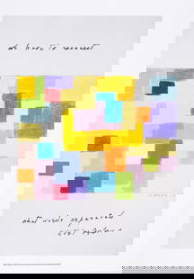 Etel Adnan (1925-2021) We have to reconnect what words separated: Etel Adnan (1925-2021) We have to reconnect what words separated Digital pigment print in colours, 2021, with the accompanying Certificate of Authenticity, signed in pencil on behalf of Klein Imaging