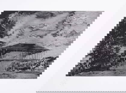 Hurvin Anderson (b.1965) Nine Etchings: Hurvin Anderson (b.1965) Nine Etchings The complete portfolio, 2004-2005, comprising nine etchings with aquantint printed in colours, each signed in pencil, numbered from the edition of 44, printed by