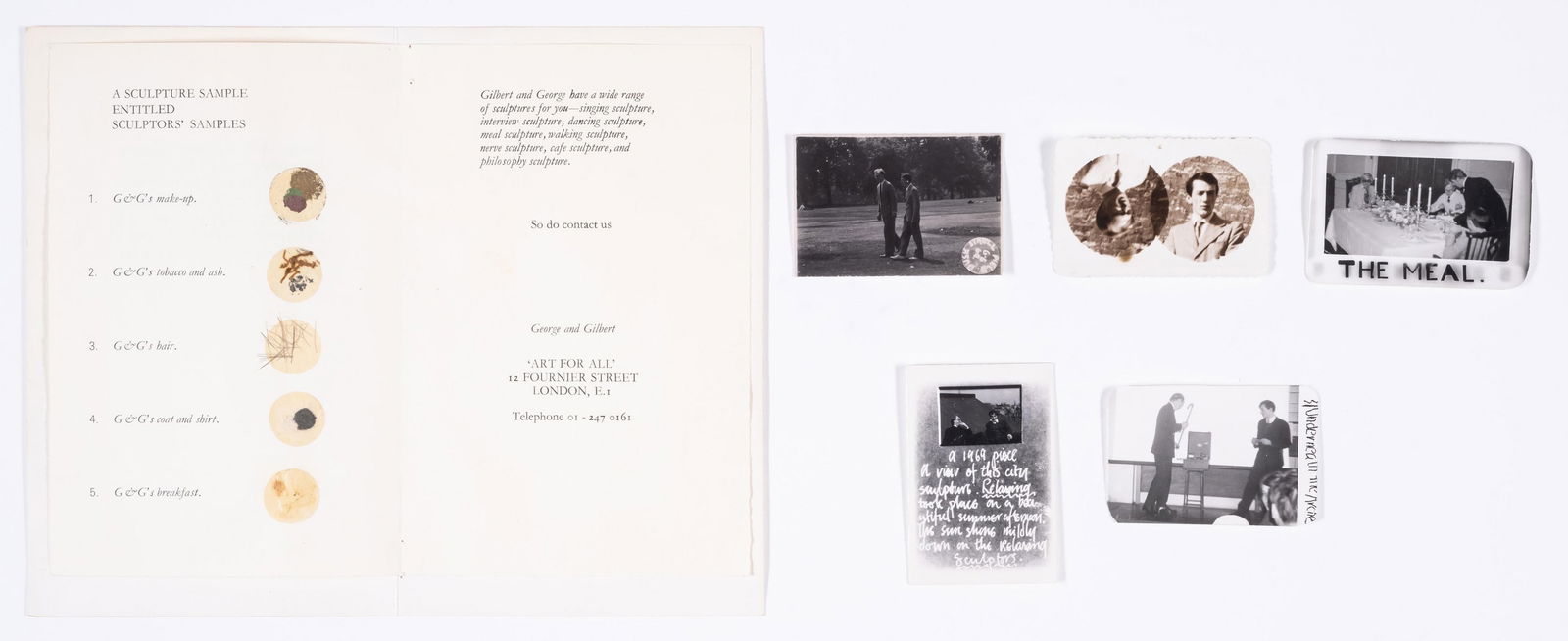 Gilbert & George (b.1943 & b.1942) A Message From The Sculptors Gilbert & George (1 of 2)