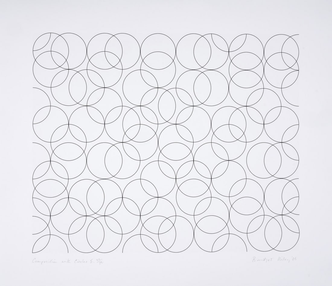 Bridget Riley (b.1931) Composition with Circles 5 (Tommasini & Gulbay 63): Bridget Riley (b.1931)Composition with Circles 5 (Tommasini & Gulbay 63)Digital pigment print, 2005, signed, titled and dated in pencil, numbered from the edition of 75, printed by Prudence Cuming