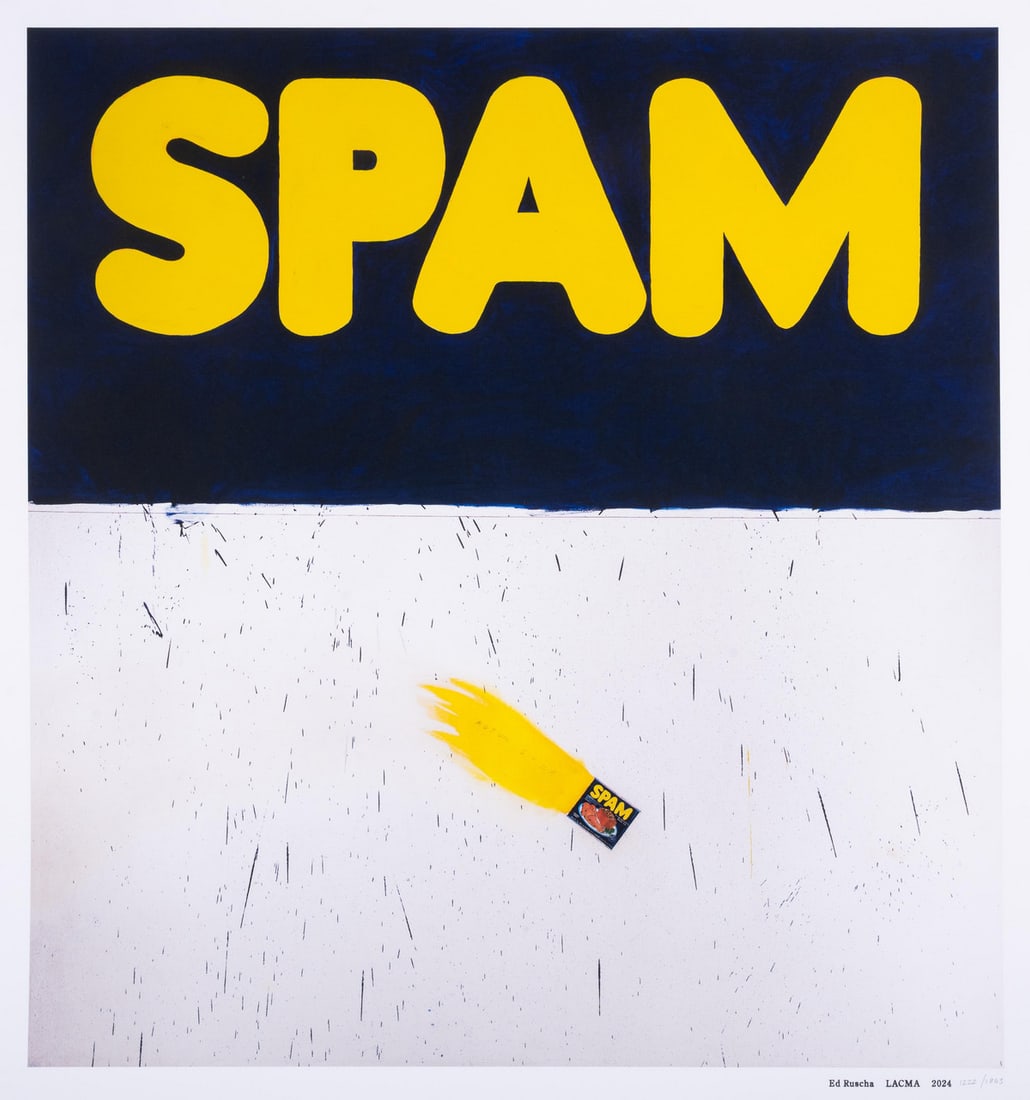 Ed Ruscha (b.1937) Life Size: Ed Ruscha (b.1937) Life Size UV pigment print in colours with screenprint in yellow and matte vanish, 2024, numbered from the t