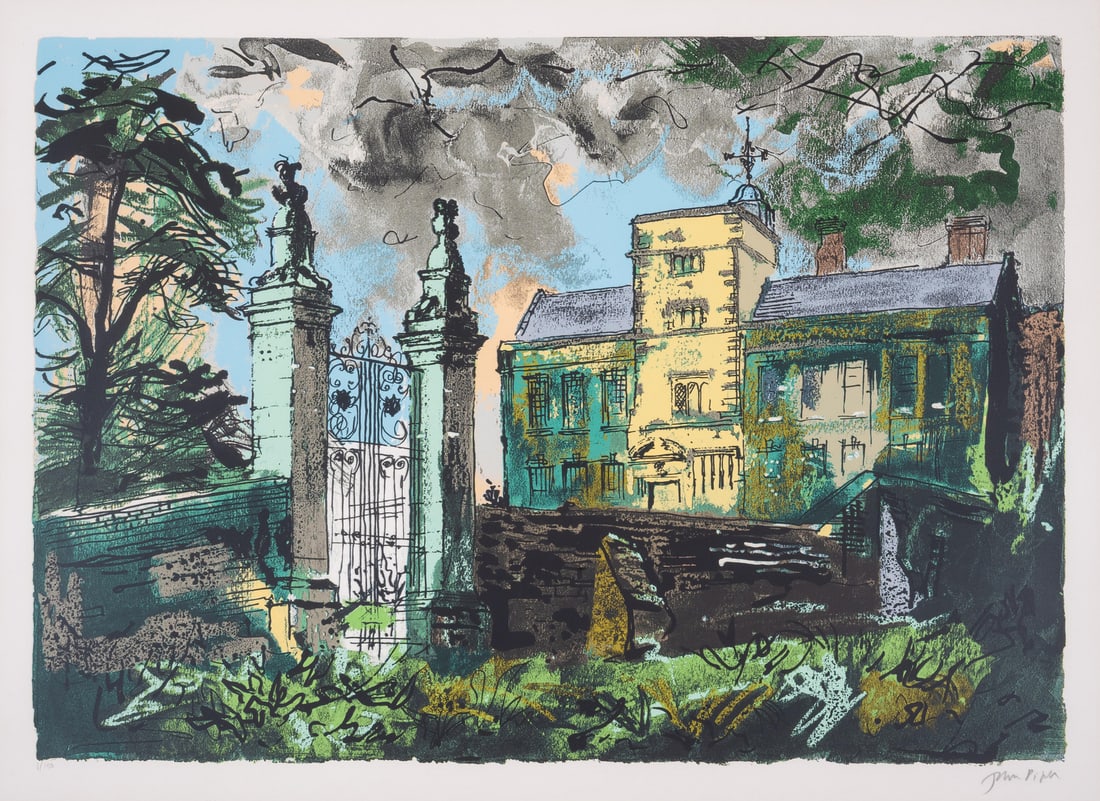John Piper (1903-1992) Canons Ashby, Northamptonshire (Levinson 350): John Piper (1903-1992) Canons Ashby, Northamptonshire (Levinson 350)Screenprint in colours, 1983, signed in pencil, numbered from the edition of 150, printed by Kelpra Studio, published by CCA and The