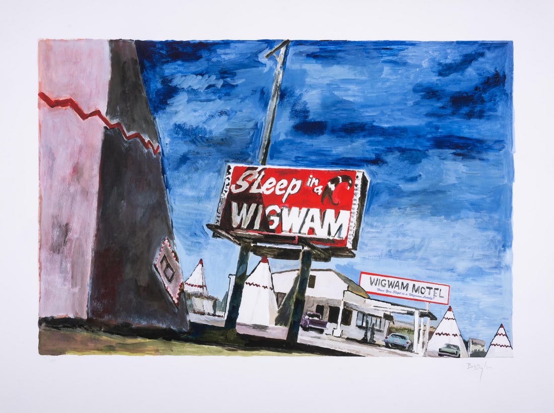 Bob Dylan (b.1941) Holbrook Arizona, from The Beaten Path (2016): Bob Dylan (b.1941) Holbrook Arizona, from The Beaten Path (2016) Digital pigment print in colours, 2016, signed in pencil, numbered from the edition of 295, printed by GTZ Fine Art Editions, New York,