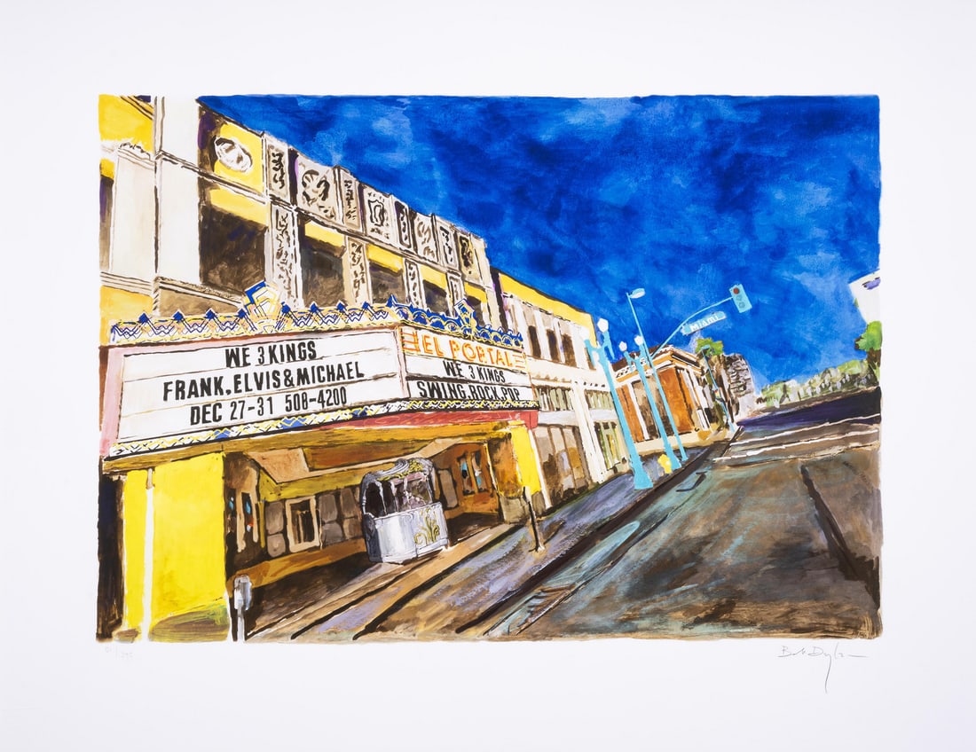 Bob Dylan (b.1941) East L.A, Side Street, from The Beaten Path (2016): Bob Dylan (b.1941) East L.A, Side Street, from The Beaten Path (2016) Digital pigment print in colours, 2016, signed in pencil, numbered from the edition of 295, printed by GTZ Fine Art Editions,