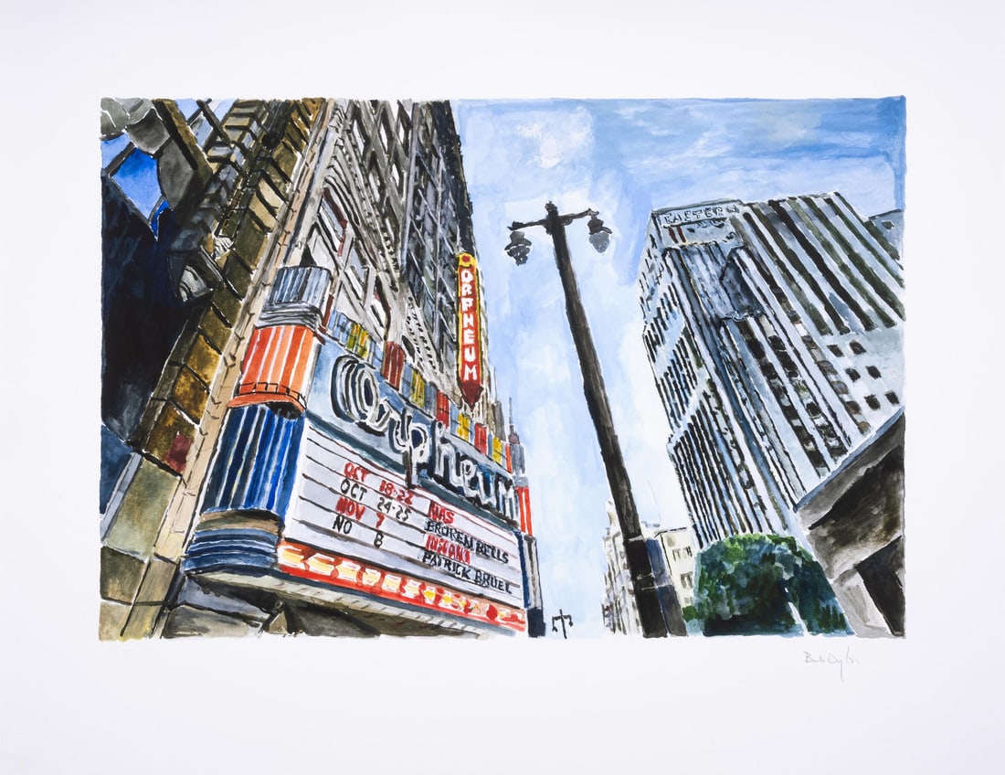 Bob Dylan (b.1941) Theater, Downtown L.A., from The Beaten Path Series (2016): Bob Dylan (b.1941) Theater, Downtown L.A., from The Beaten Path Series (2016) Digital pigment print in colours, 2016, signed in pencil, numbered from the edition of 295, printed by GTZ Fine Art Editio