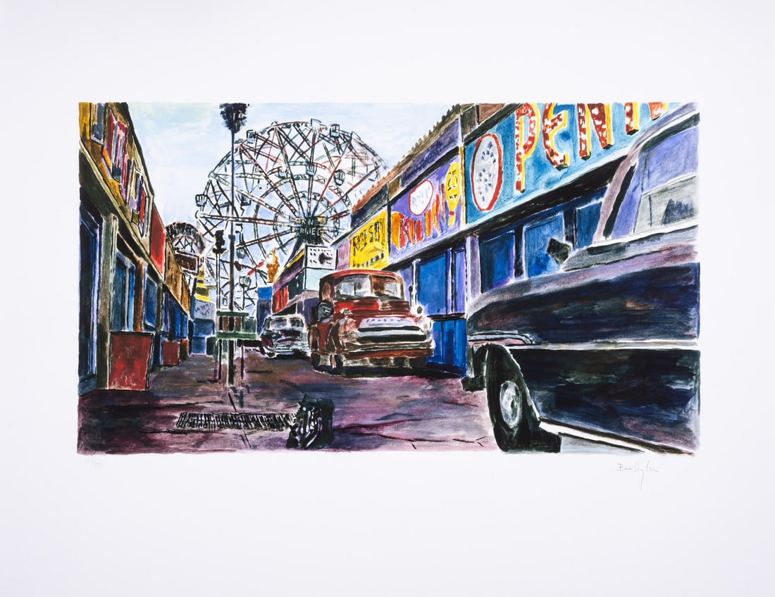 Bob Dylan (b.1941) Amusement Park Alleyway, from The Beaten Path (2016): Bob Dylan (b.1941) Amusement Park Alleyway, from The Beaten Path (2016) Digital pigment print in colours, 2016, signed in pencil, numbered from the edition of 295, printed by GTZ Fine Art Editio