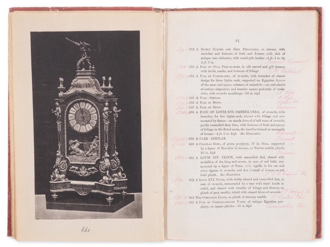 Beckford (William).- Hamilton (Alexander, 10th Duke) [Sale Catalogue] Catalogue of the Collection of: Beckford (William).- Hamilton Palace Collection.- Hamilton (Alexander, 10th Duke) [Sale Catalogue] Catalogue of the C