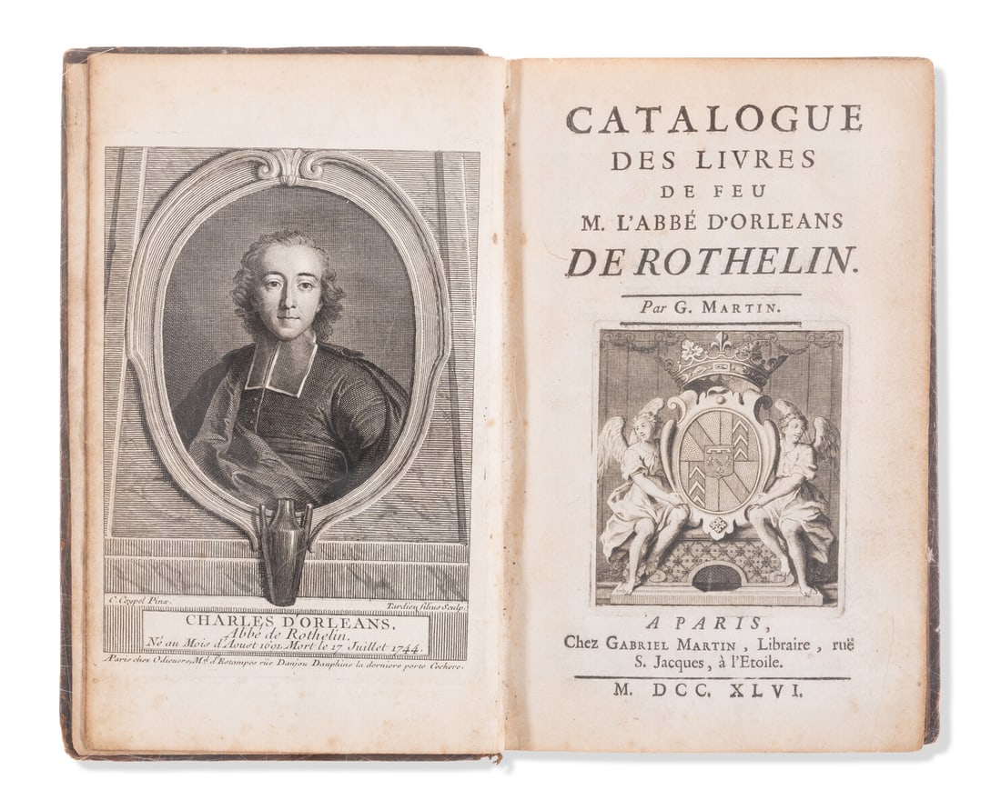 Martin (Gabriel, compiler & auctioneer) Catalogue des livres de feu M. l'Abbé d'Orléans de (1 of 1)