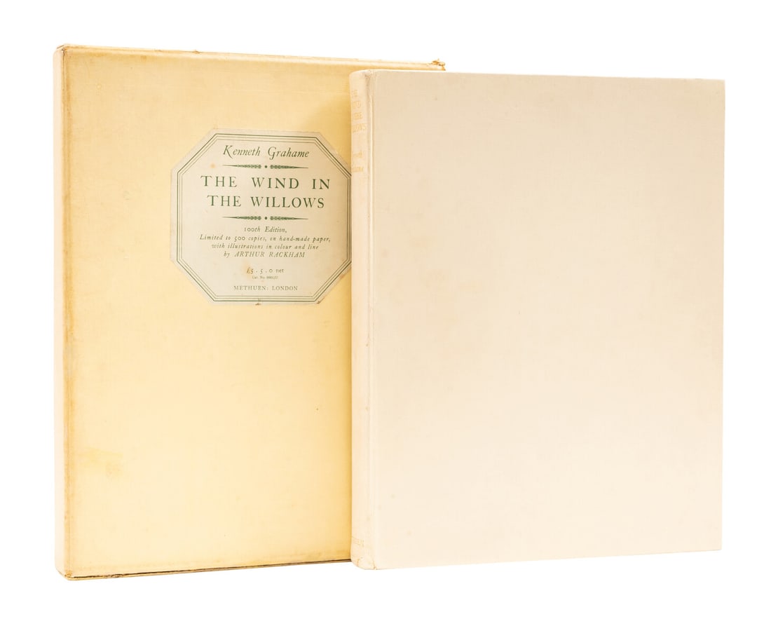 Rackham (Arthur).- Grahame (Kenneth) The Wind in the Willows, one of 500 numbered copies on handmade: Rackham (Arthur).- Grahame (Kenneth) The Wind in the Willows, one of 500 numbered copies on handmade paper, tipped-in colour frontispiece and 11
