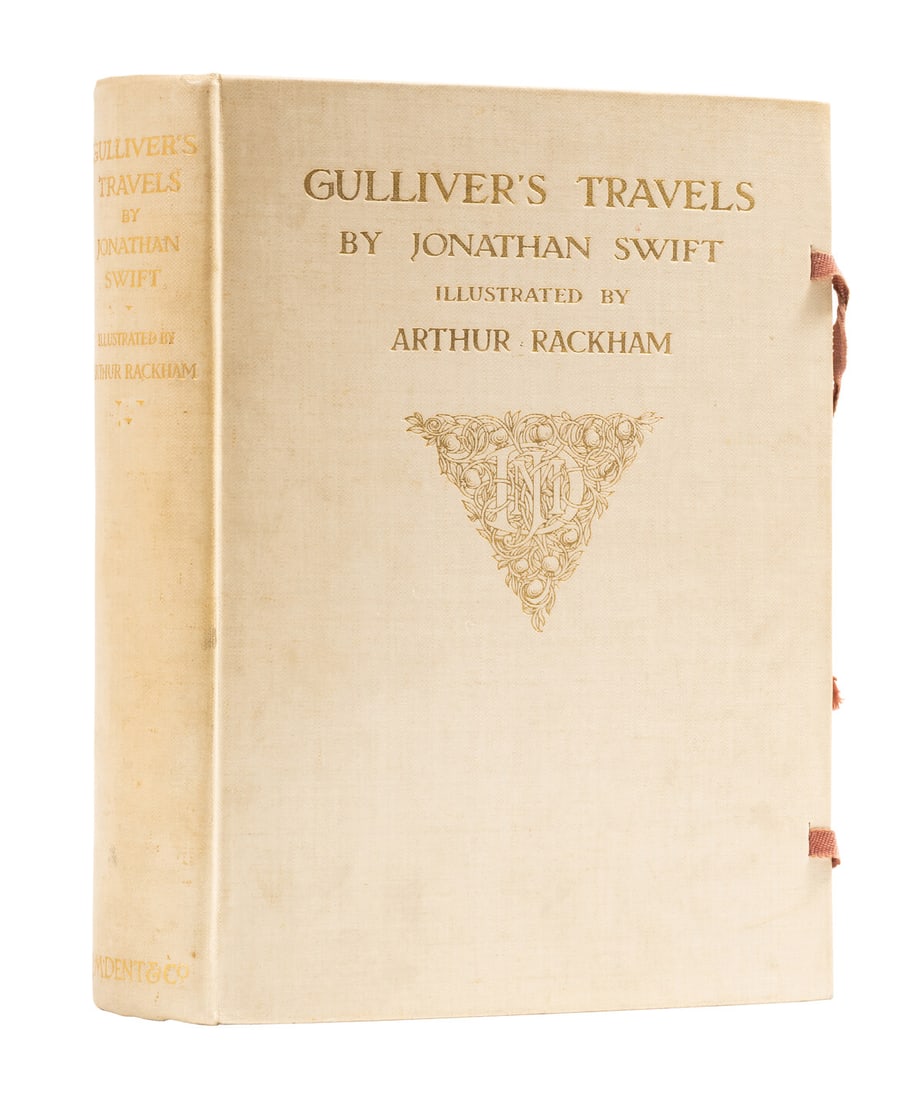 Rackham (Arthur).- Swift (Jonathan) Gulliver's Travels, one of 750 large paper copies signed by the: Rackham (Arthur).- Swift (Jonathan) Gulliver's Travels, one of 750 large paper copies signed by the illustrator, 13 tipped-in colour plates by Ar