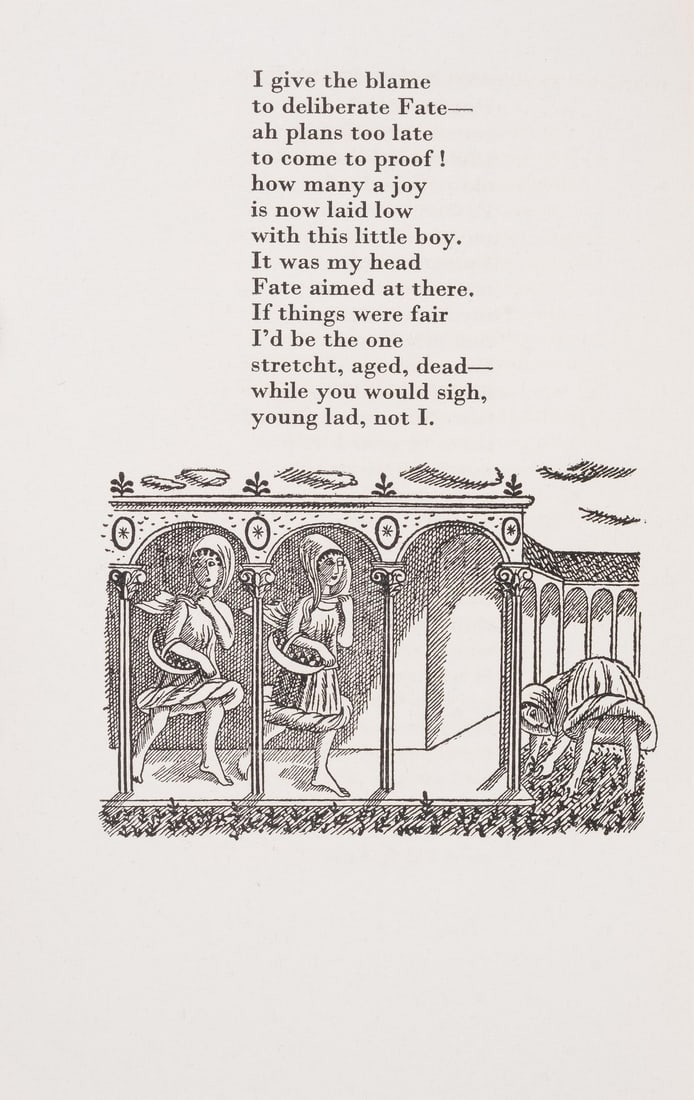 Ausonius (Decimus Magnus) Patchwork Quilt. Poems, one of 400 copies, illustrations by Edward Bawden,