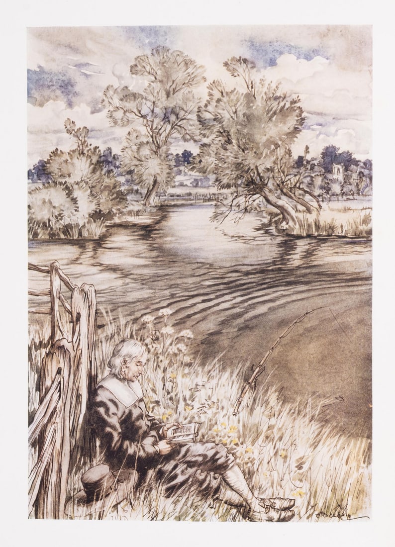 Rackham (Arthur).- Walton (Izaak) The Compleat Angler, one of 775 copies signed by the illustrator,: Rackham (Arthur).- Walton (Izaak) The Compleat Angler, one of 775 copies signed by the illustrator, this out of series, 12 colour plates by Arthu