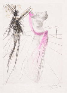 Salvador Dali (1904-1989) Le Buste, from Faust (Field 69-1D; M&L 301k): Salvador Dalí (1904-1989)Le Buste, from Faust (Field 69-1D; M&L 301k) Etching with hand colouring in watercolour and gold, 1968/1969, signed and inscribed 'EA' in pencil, an artist's proof