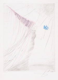 Salvador Dalí (1904-1989) La Fée, from Les Amours de Cassandre (Field 68-2J; M&L 257g): Salvador Dalí (1904-1989)La Fée, from Les Amours de Cassandre (Field 68-2J; M&L 257g) Etching with hand-colouring in watercolour, 1968, signed in pencil, numbered from the edition of