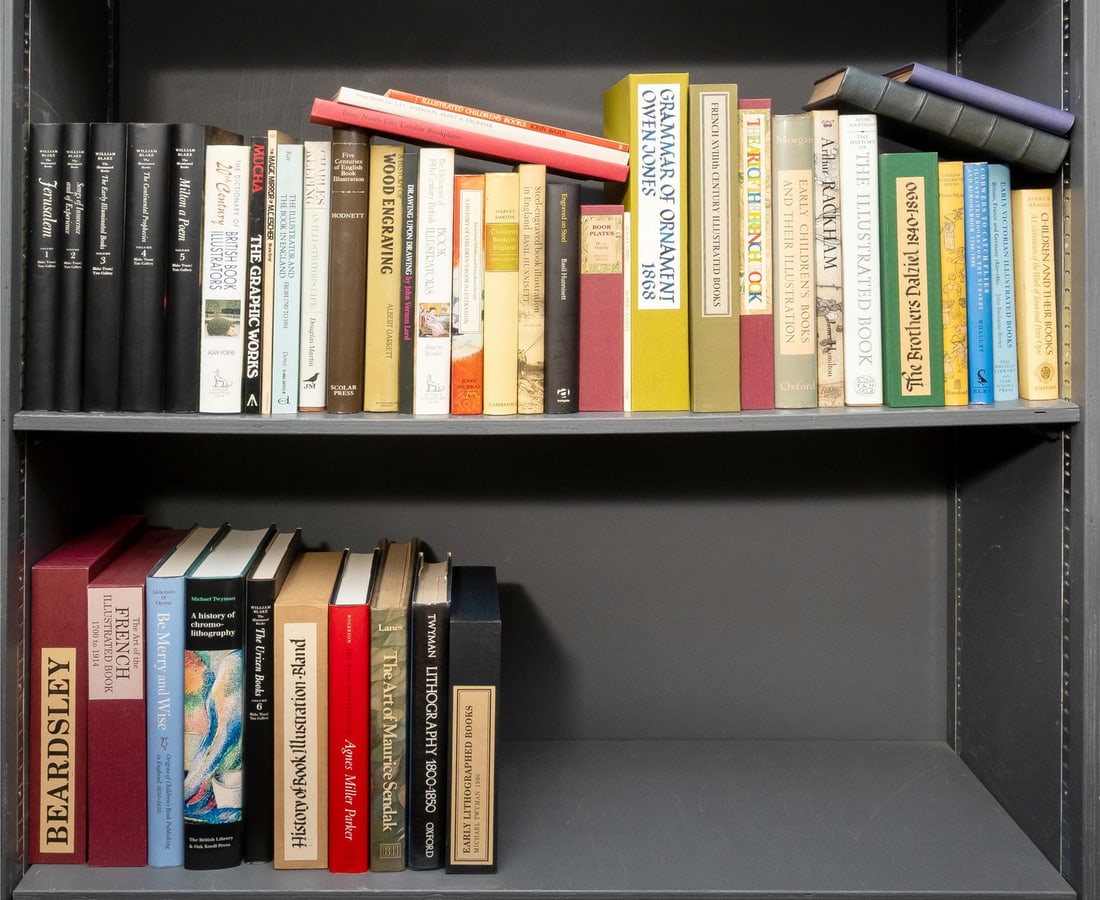 Paley (Morton D.) William Blake: The Illuminated Books, 6 vol., 1991-95 & others on children's and: Paley (Morton D.) & others, editors. William Blake: The Illuminated Books, 6 vol., 1991-95 § Twyman (M.) A History of Chromolithography, 2013 &