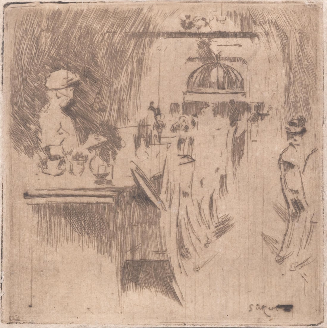Walter Sickert (1860-1942) Interior of a Restaurant