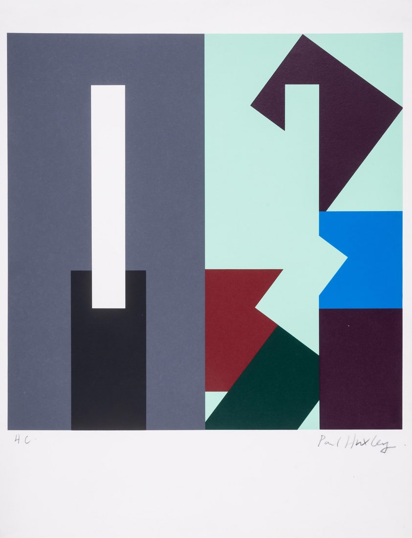 Paul Huxley (b.1938) Modus Vivendi, from Thirty-Five Artists Portfolio: Paul Huxley (b.1938) Modus Vivendi, from Thirty-Five Artists Portfolio Screenprint in colours, 1982, signed and inscribed ‘H.C.’ in pencil, an hors commerce impression aside from the editi